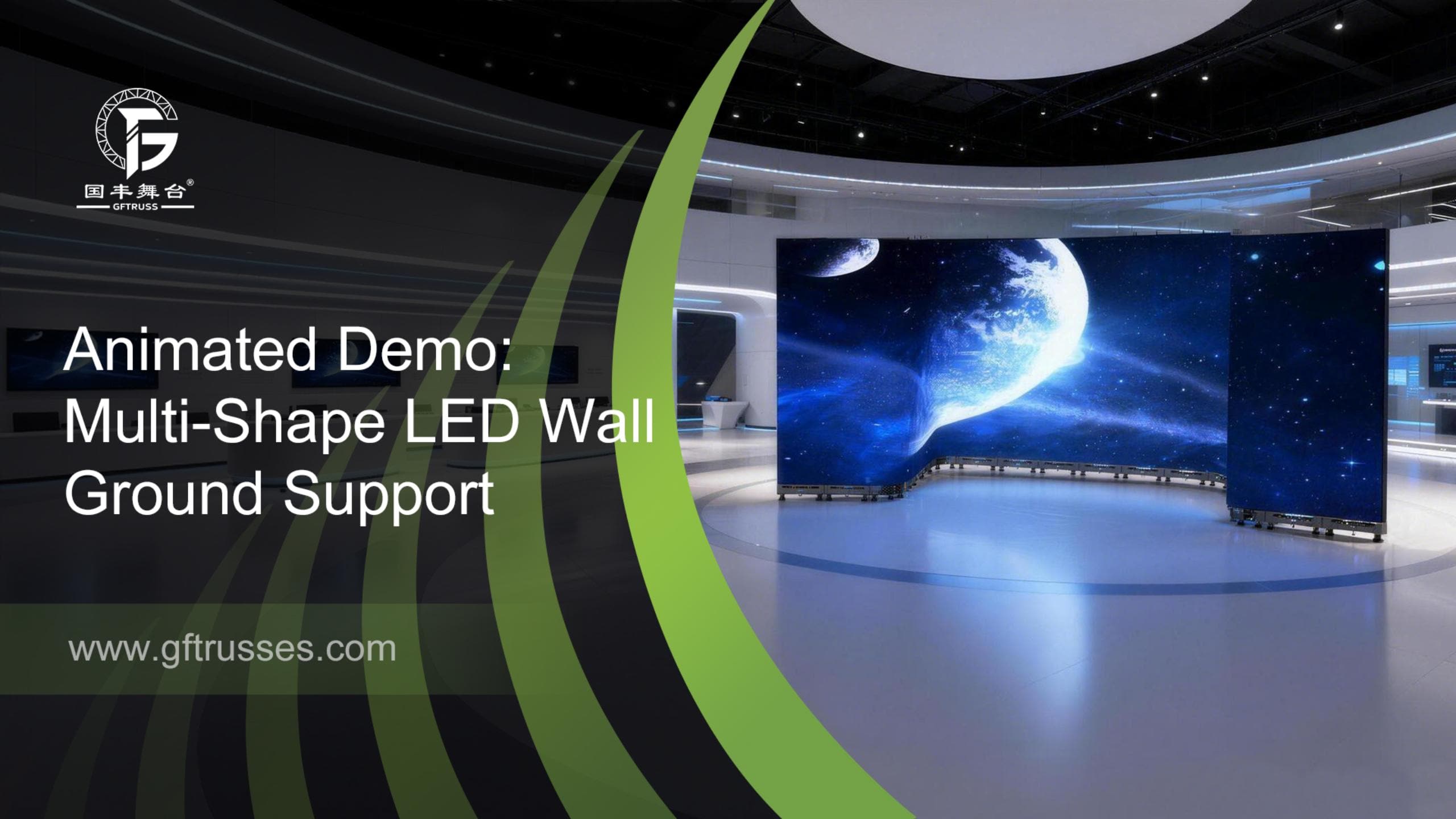 Soporte de suelo para pared LED de múltiples formas