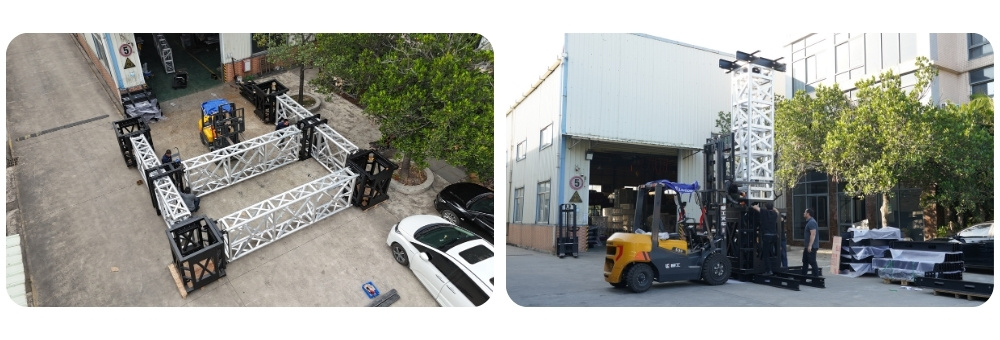 Aluminum truss pre-assembly test