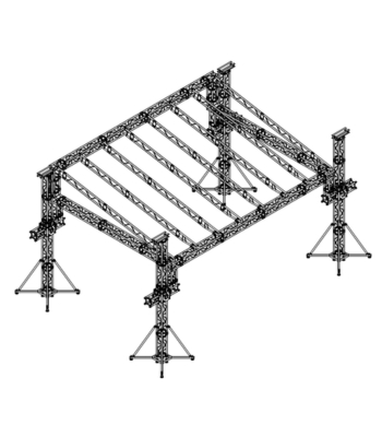 #290mm box lighting truss system structure for outdoor stage setup