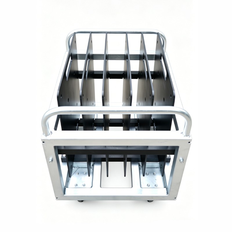 Heavy duty base plate dolly loaded with six steel plates Heavy duty base plate dolly loaded with six steel plates