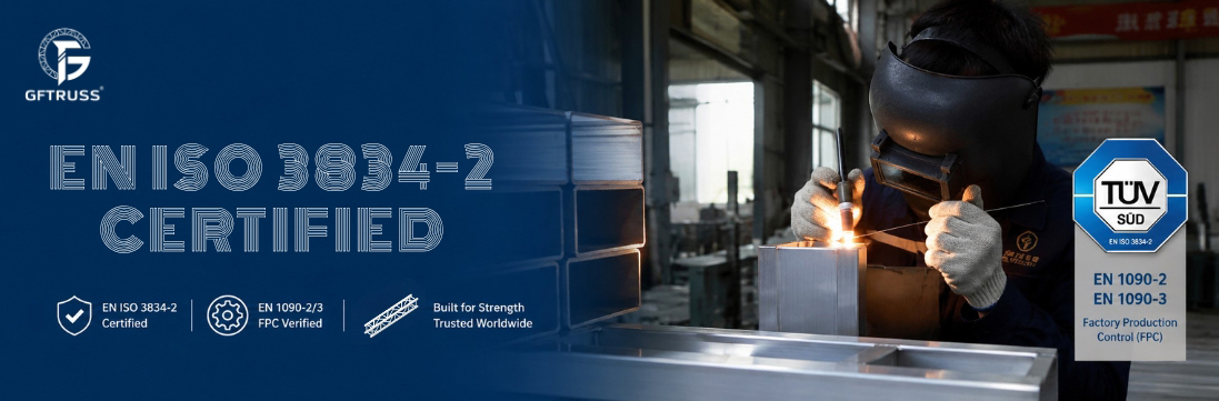 GF-Truss refuerza su excelencia en la fabricación con sistemas de calidad certificados por TÜV SÜD.